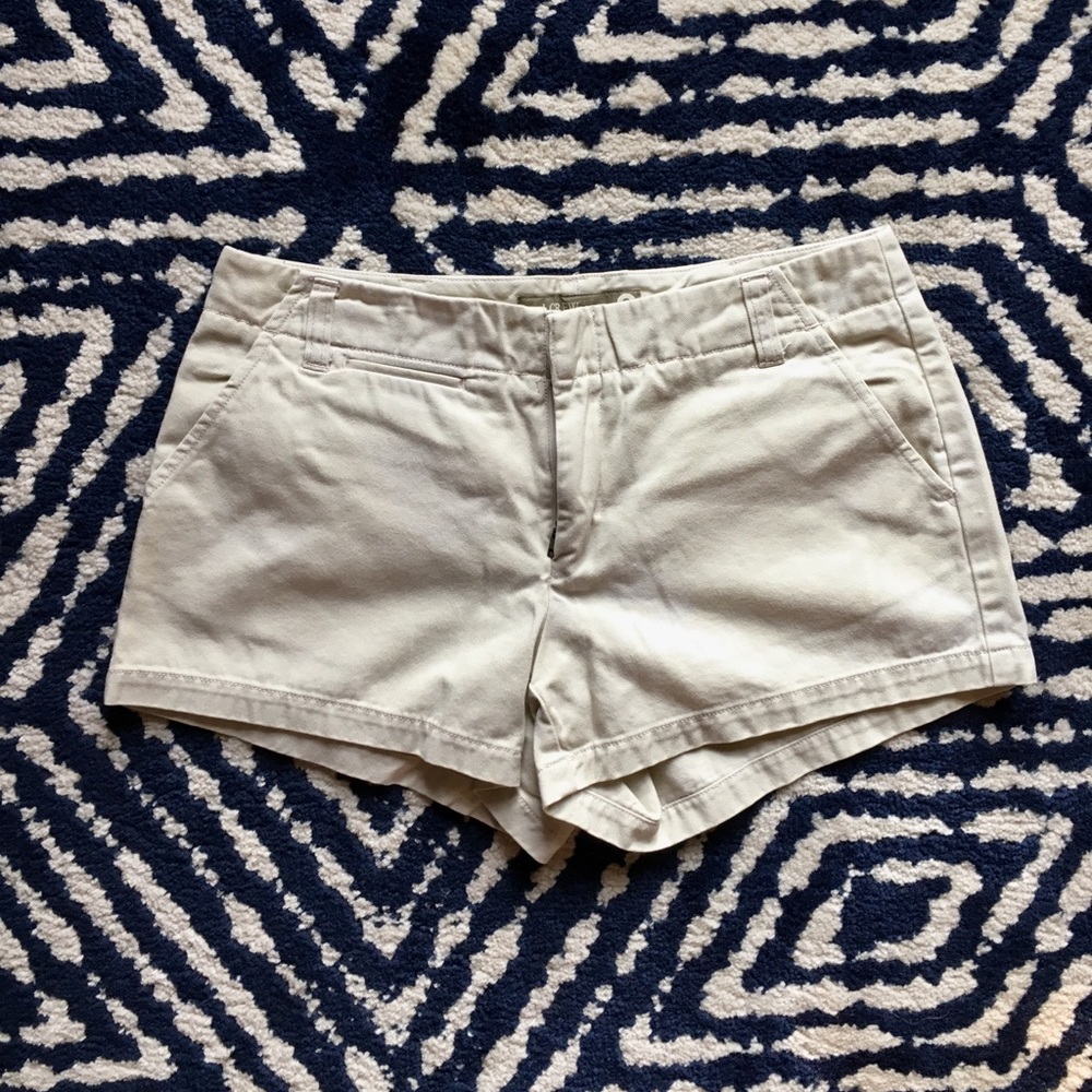 J. Crew Chino Light Khaki Shorts Size 2